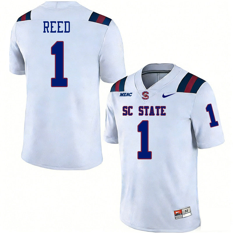 South Carolina State Bulldogs #1 Shamari Reed College Football Jerseys,Uniforms Stitched-White